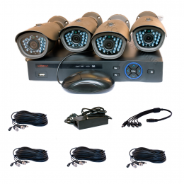 Аналоговий комплект відеоспостереження на 4 камери Winson WS-CVR9704 4шт IR90143C