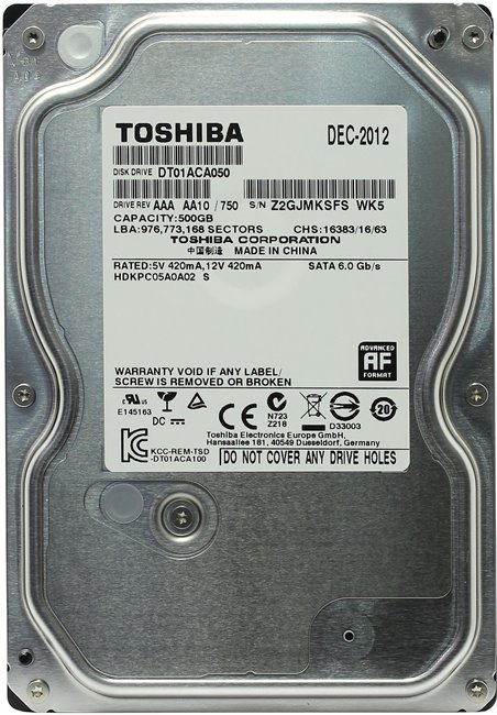 Toshiba 500GB DT 01ACA050 - 17363