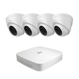 Аналоговый комплект видеонаблюдения на 4 камеры Dahua DHI-HCVR4104C и 4шт HAC-HDW1000RP