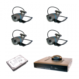 Комплект IP видеонаблюдения на 4 камеры Winson WS-N61004 Winson WS-I8911 4pcs HDD Seagate 1TB